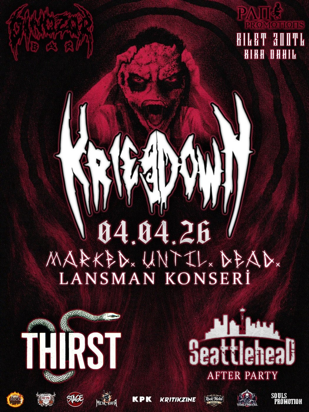 Marked. Until. Dead. Lansman Konseri afişi